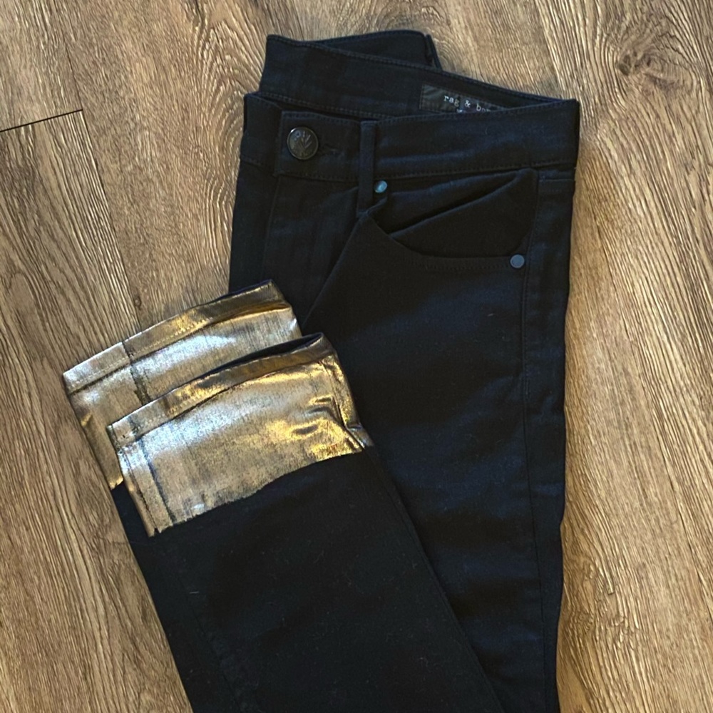 Rag & Bone Bilberry Gold Ankle Jean